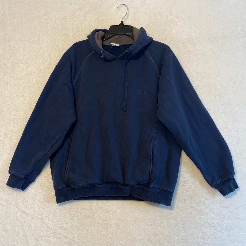 Columbia Sportswear Company Blue Hoodie Pullover Sweatshirt Men's Size L